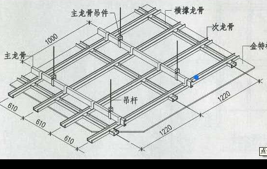 600x600铝扣板龙骨配比