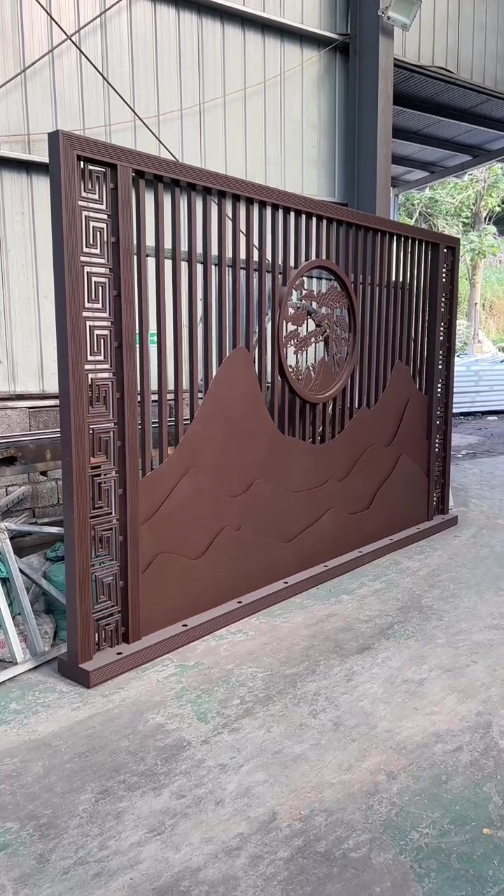 铝艺屏风图片大全新中式