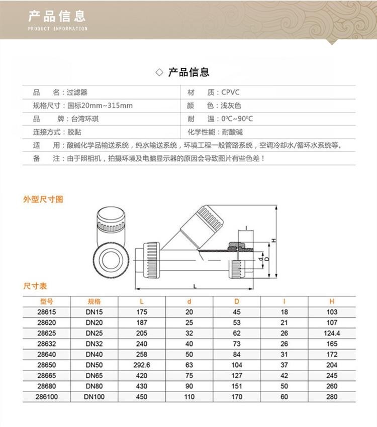 y型过滤器滤芯型号有哪些规格