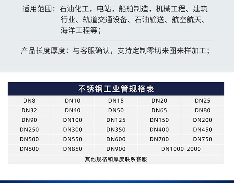不锈钢管的特点和适用范围是什么