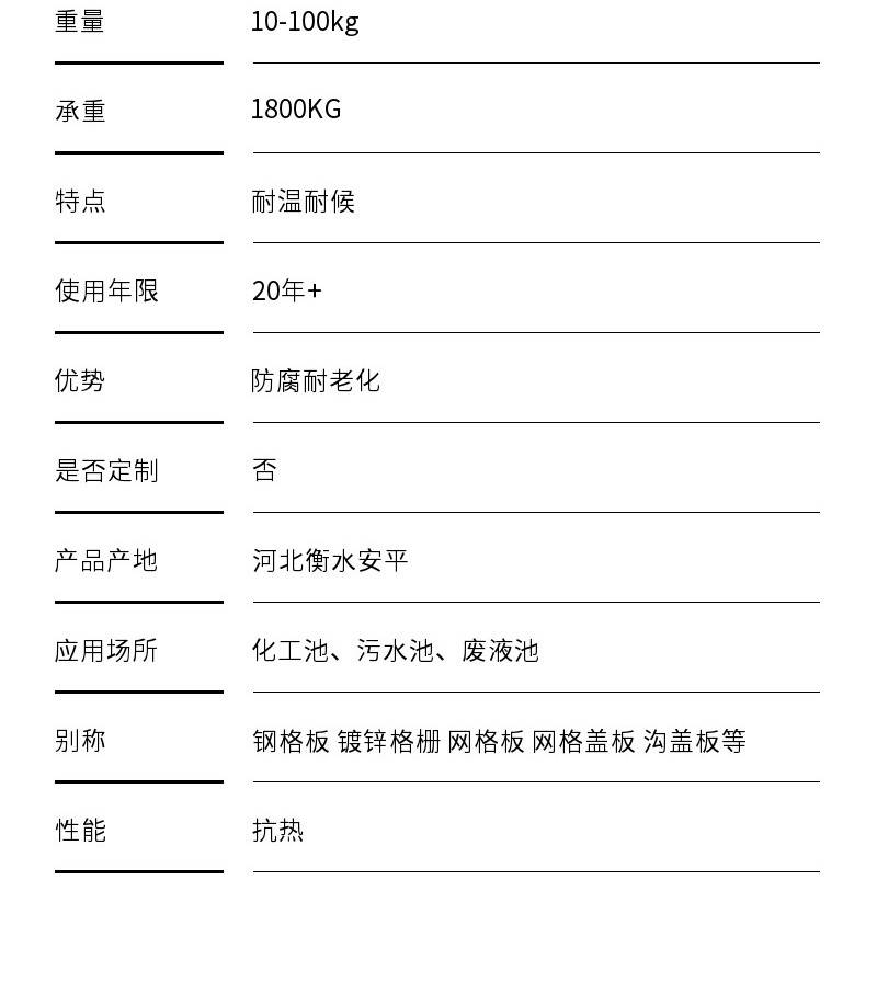 钢格栅楼梯踏步板规格表大全
