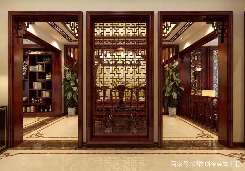 红木屏风隔断效果图大全视频