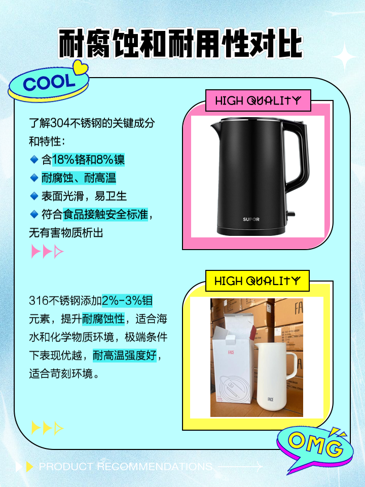 不锈钢304和316哪个好,长期喝304好还是316l好