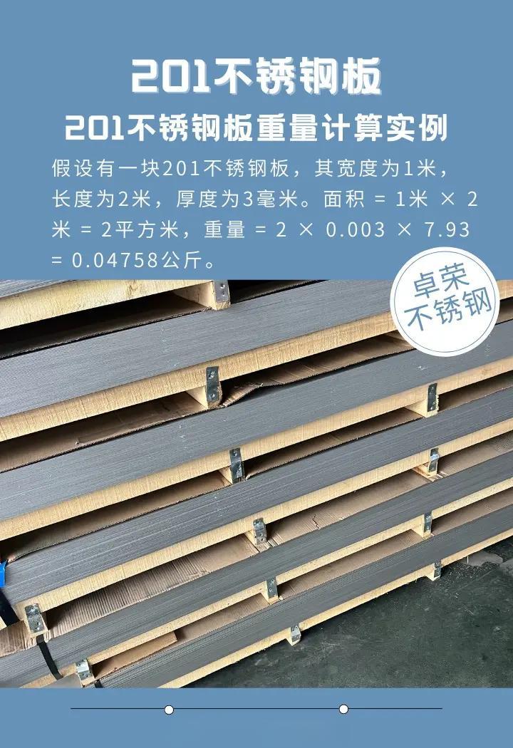 不锈钢板材重量计算公式