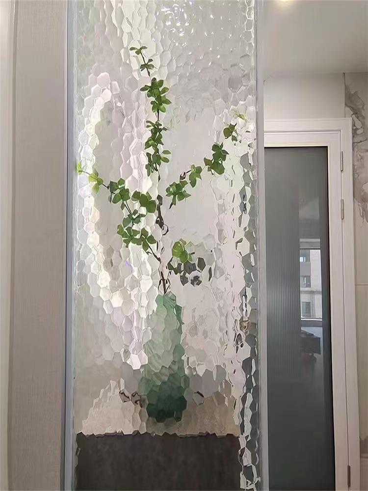 艺术玻璃屏风隔断效果图