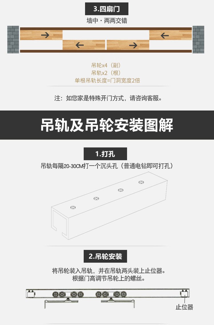 老式吊拉门上滑道怎么装视频